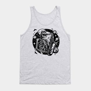 skeleton playing the saxophone Tank Top